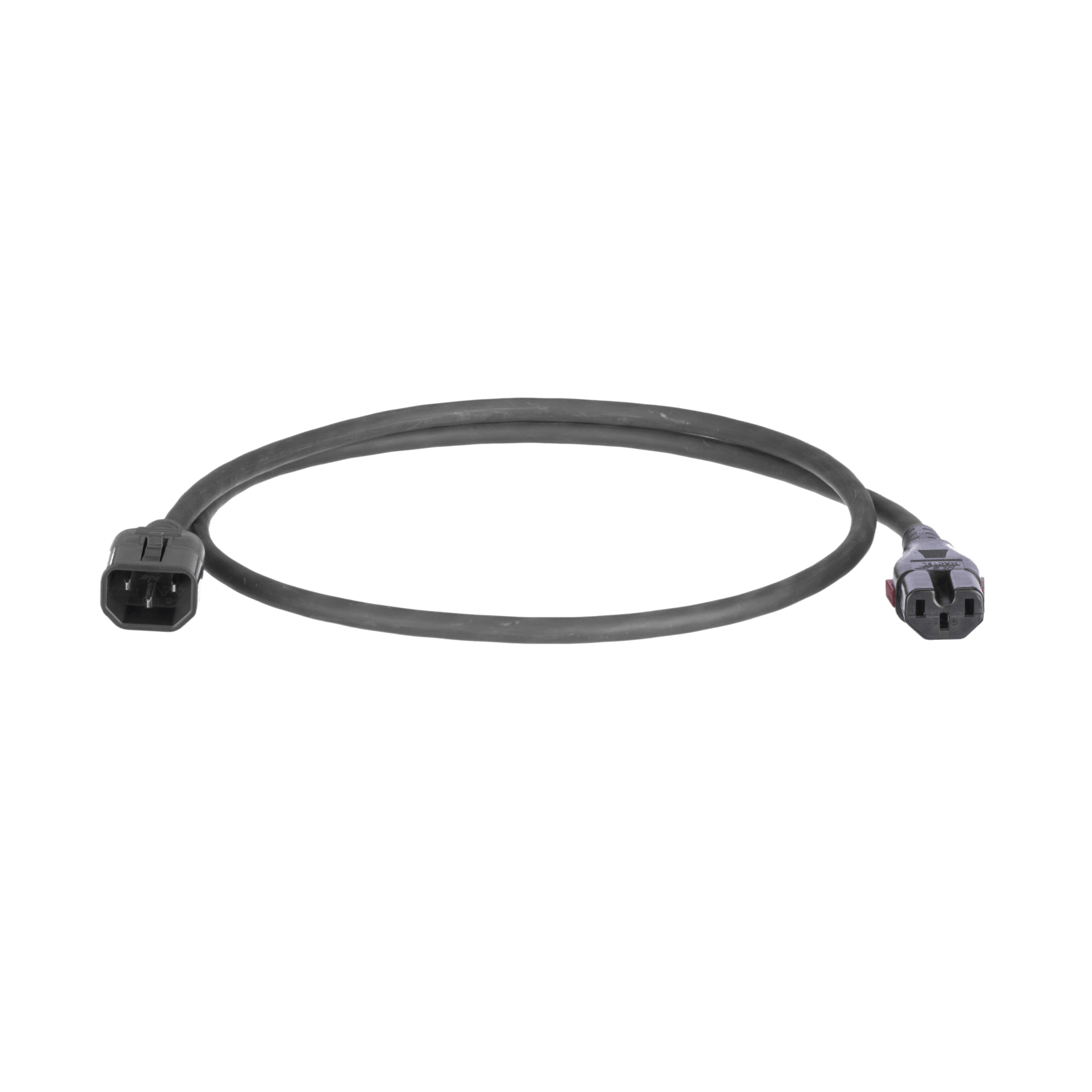 Panduit pld06bl Cable de Alimentación Eléctrica Con Bloqueo Doble de Seguridad, de IEC C14 a IEC C13, 6 ft. de Largo, Color Negro, Paquete de 10 Piezas