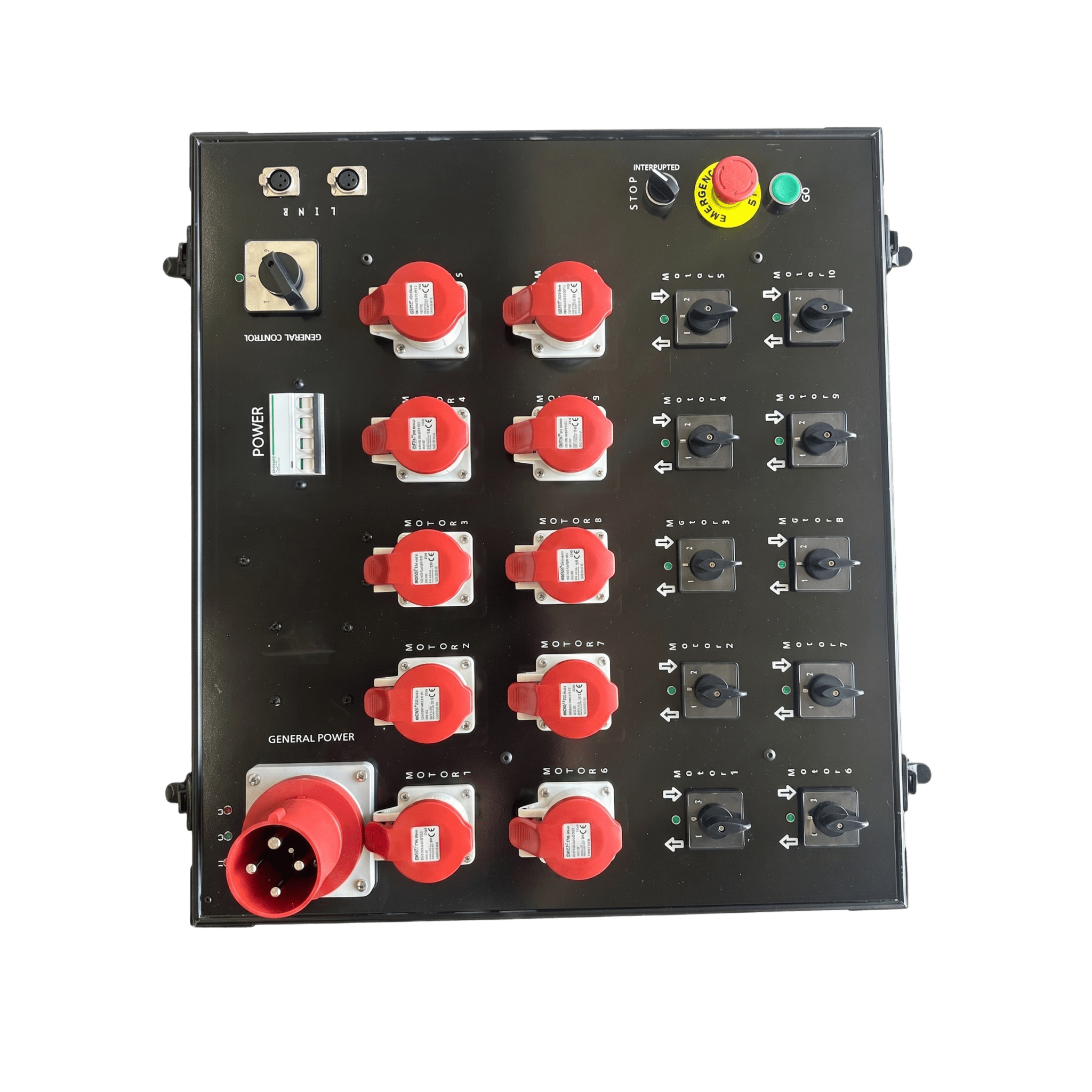 Shinestage ys-cm-10 Controlador de Polipastos Eléctricos de Control Directo |10 Vías | Trifásico 110V AC cada una 60Hz