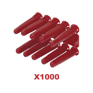 Thorsman tp-2x-1000 Taquete de 1/4 plástico paquete de 1000 piezas para fijar objetos con tornillo en muros y techos de concreto o superficies sólidas, compatible con tornillo TH10X de 10 x 1 1/2 (1103-14000)