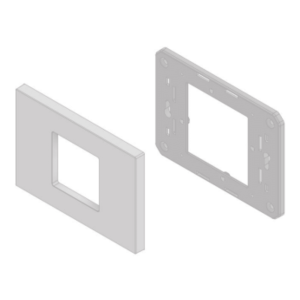 Ibernex nx0068lt Embellecedor para Caja Americana / ABS Antimicrobiano / Blanco con Efecto de Contraste / Colocación Fácil y Rápida
