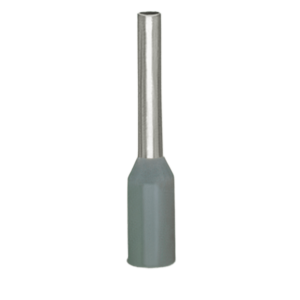 Wago 216-202 Terminal de Manguito con Camisa de Plástico / 0.75 mm² / 18 AWG / Cincado Galvanizado / Collar Estándar / Longitud 14 mm / Gris / 1000 UDS