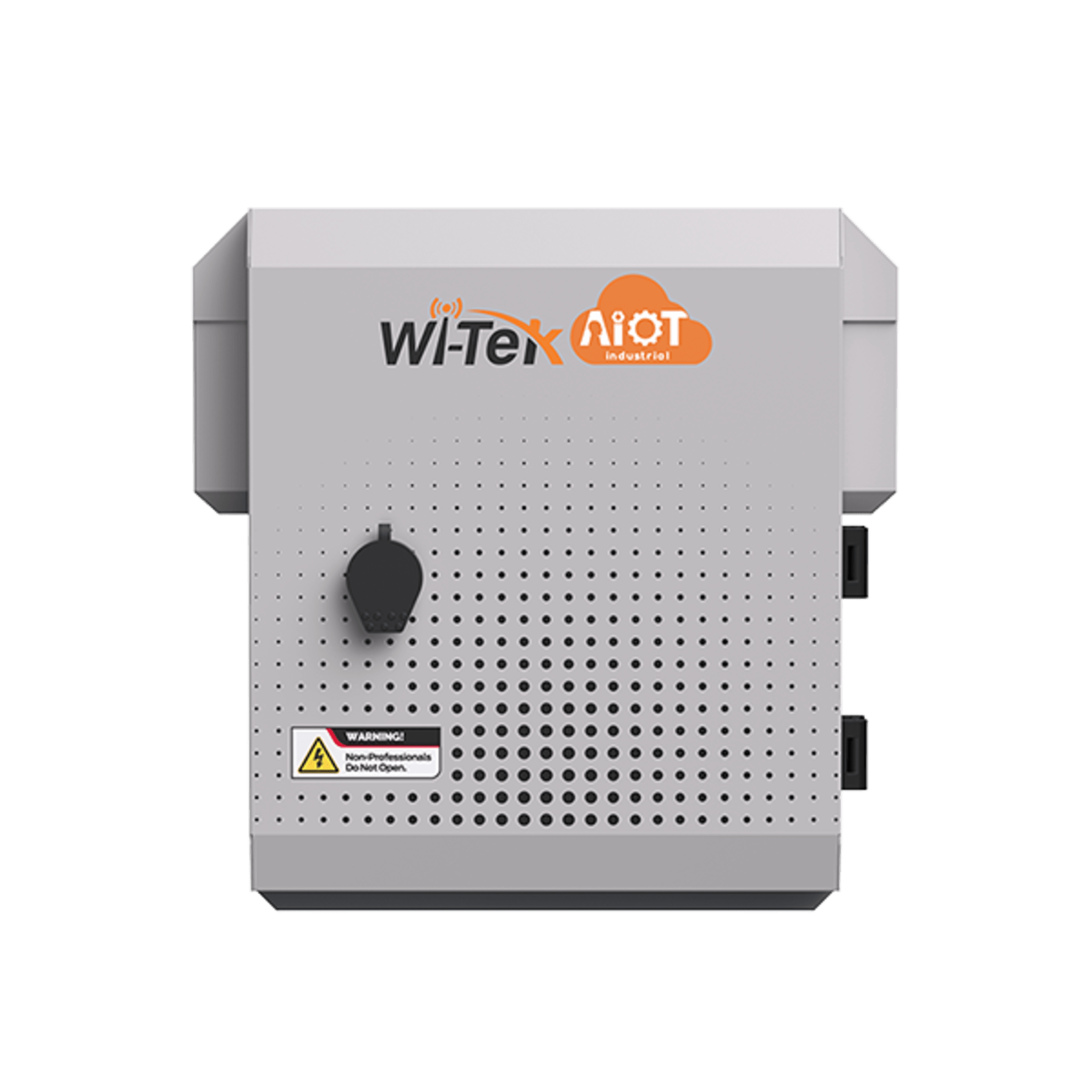 Wi-Tek wi-iotboxminiv1 Gabinete de Acero Ventilado para Exterior 250 x 250 x 180 mm con Rieles DIN y 4 Placas Laterales para Montaje de Equipos por Fuera