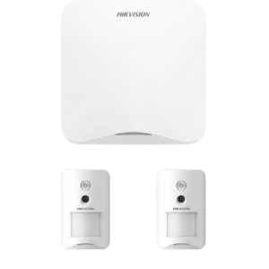 Hikvision axhome-kit-pir-cam (AX HOME) KIT de Alarma AX HOME / Incluye: 1 Panel Wi-Fi / 2 Cámaras Inalámbricas + PIR / Batería de Respaldo / Compatible con Hik-Connect P2P y Hik-Partner PRO