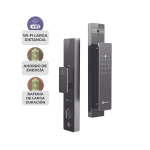 Ezviz cs-dl50fvs/plus Cerrojo Inteligente de Reconocimiento Facial y Venas de Palma de Mano / 4 Pulgadas Pantalla / 5000mAh Batería Recargable / Video Llamada a la App / Wi-Fi y Bluetooth / IP52 Resistente