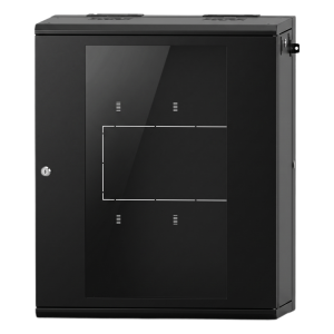 Linkedpro sr-19-16-gapv5 Gabinete Rack / 16 Unidades Rack (UR) / Puerta Cristal Templado / Montaje Pared / Acero Calibres 18-22 / Abatible 120° / Ventilación 120 mm