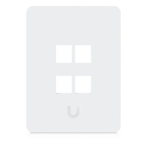 Ubiquiti uacc-wp-keystone-v-4p Placa de Pared Vertical Universal para Keystone de 4 Puertos con Cubierta Pintable, Acabado Personalizable, Paquete con 4 Piezas