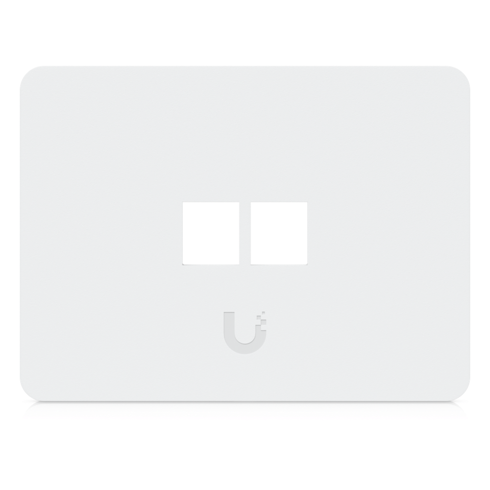 Ubiquiti uacc-wp-keystone-h-2p Placa de Pared Horizontal Universal para Keystone de 2 Puertos con Cubierta Pintable, Acabado Personalizable, Paquete con 4 Piezas