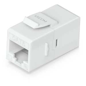 Ubiquiti uacc-keystone-coupler-c6 Keystone Coupler Cat6 Pass-Through para Cable Ethernet, Instalación Snap-In en Patch Panel, Paquete con 12 Piezas