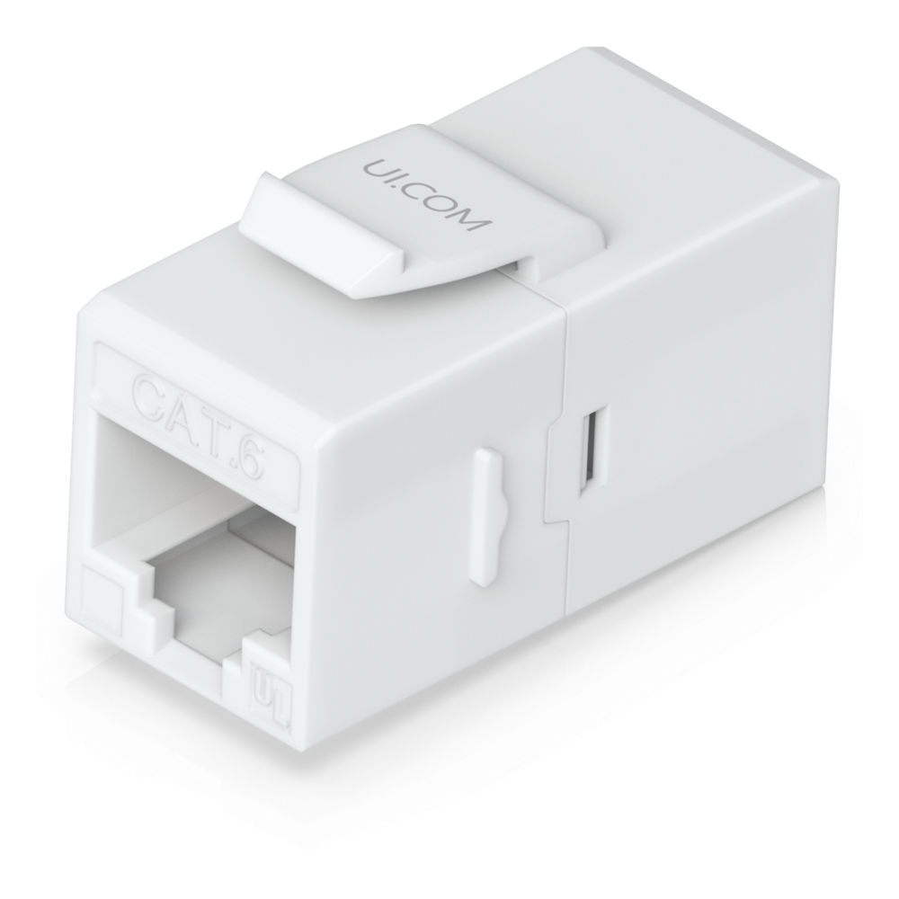 Ubiquiti uacc-keystone-coupler-c6 Keystone Coupler Cat6 Pass-Through para Cable Ethernet, Instalación Snap-In en Patch Panel, Paquete con 12 Piezas