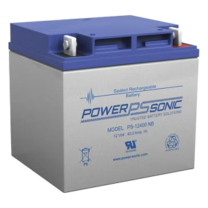 Power Sonic ps-12400-nb4 Batería 12V, 40AH, Para Respaldo, Tecnologías AGM/VRLA, 5 Años Vida Útil, Terminales NB4, Reconocida UL