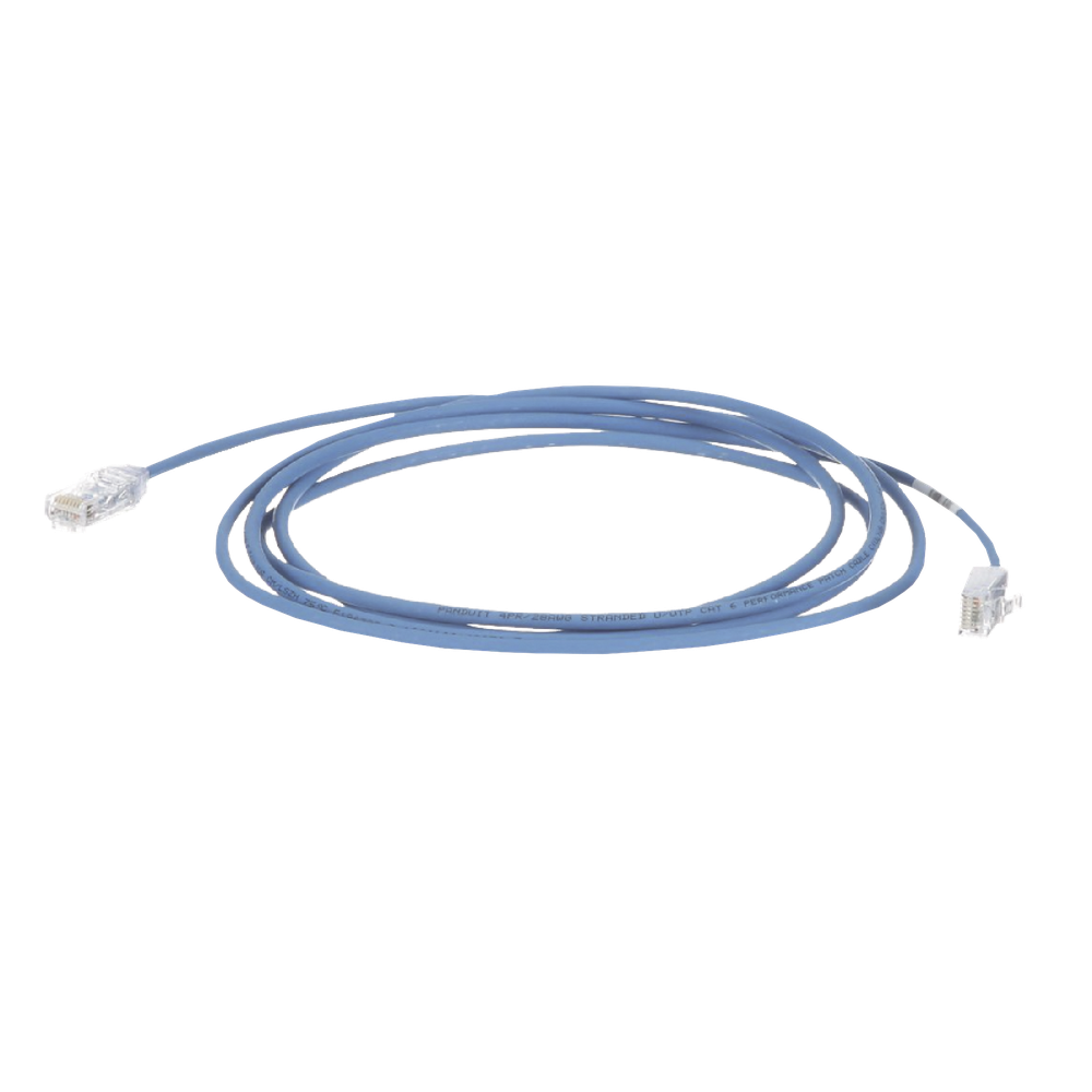 Panduit utp28sp30bu Cable de Parcheo TX6, UTP Cat6, Diámetro Reducido (28AWG), Color Azul, 9.14 Metros (30 Pies)