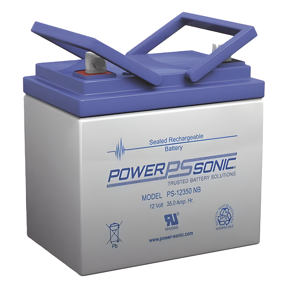 Power Sonic ps-12350-nb3 Batería 12V, 35AH, Para Respaldo, Tecnologías AGM/VRLA, 5 Años Vida Útil, Terminales NB3, Reconocida UL