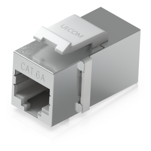 Ubiquiti uacc-keystone-coupler-c6a Keystone Coupler Cat6A Pass-Through para Cable Ethernet Preterminado, Instalación Snap-In en Patch Panel, Paquete con 12 Piezas