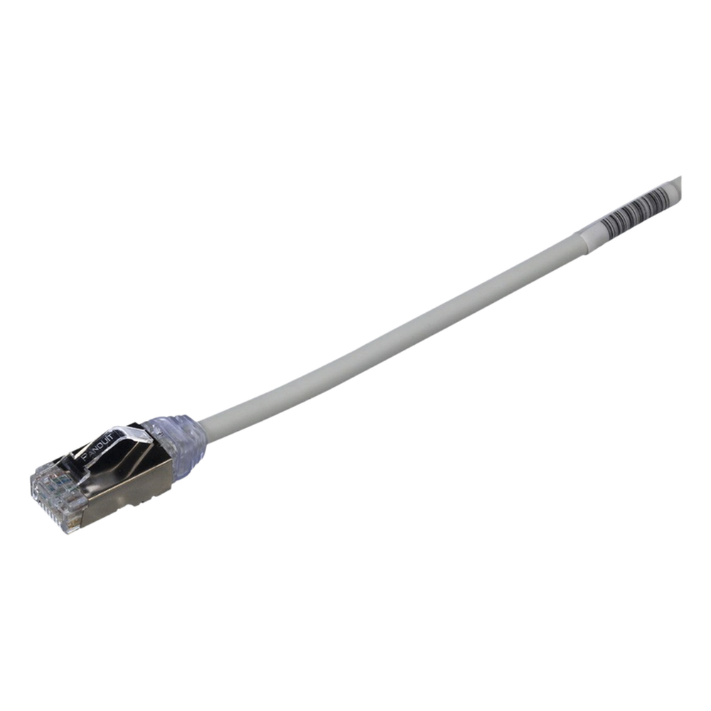 Panduit stp28x3mig Patch Cord Cat6A, Diámetro Reducido 28 AWG, Blindado S/FTP, CM/LS0H, 3 Metros (9.84 Pies), Color Gris