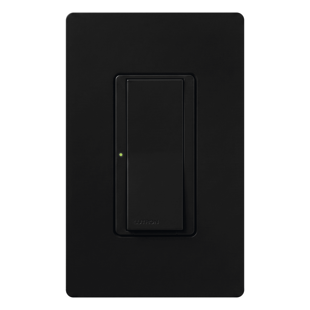 Lutron Electronics mas8ambls Switch Maestro de un solo polo, hasta 8 A, para multilocación con interruptores complementarios, color negro