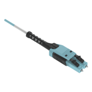 Panduit fz2rpu1u1onm002 Jumper de Fibra Óptica Multimodo 50/125 OM4, LC-LC Uniboot Duplex, OFNP (Plenum), Color Aqua, 2 Metros