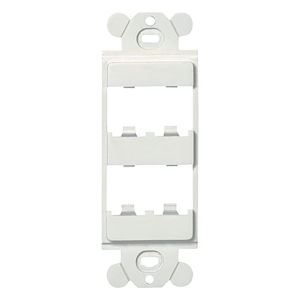 Panduit cfg4wh Marco de Módulo Dúplex, Para Placas Frontales Estándar GFCI, Acepta 4 Módulos Mini-Com, Color Blanco