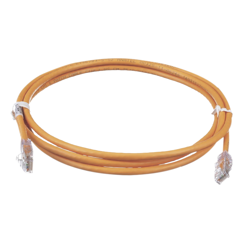 Panduit utpsp3ory Cable de Parcheo TX6, UTP Cat6, 24 AWG, CM, Color Naranja, 0.91 Metros (3 Pies)