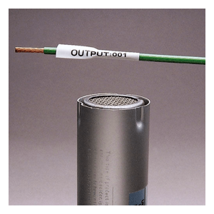 Panduit h100x034h1c Casete de Etiquetas de Poliolefina de Cinta Continua, Tubo Termocontráctil, 8.6 mm (0.34 Pulgadas) de Ancho y 2.4 Metros (7.87 Pies) de Largo, Para Cables de 1.5 a 4.8 mm (18-12 AWG) de Diámetro, Color Blanco, Para usar con impresoras LS8E y