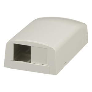 Panduit cbx2iw-ay Caja de Montaje en Superficie, Para 2 Módulos Mini-Com, Color Blanco Mate