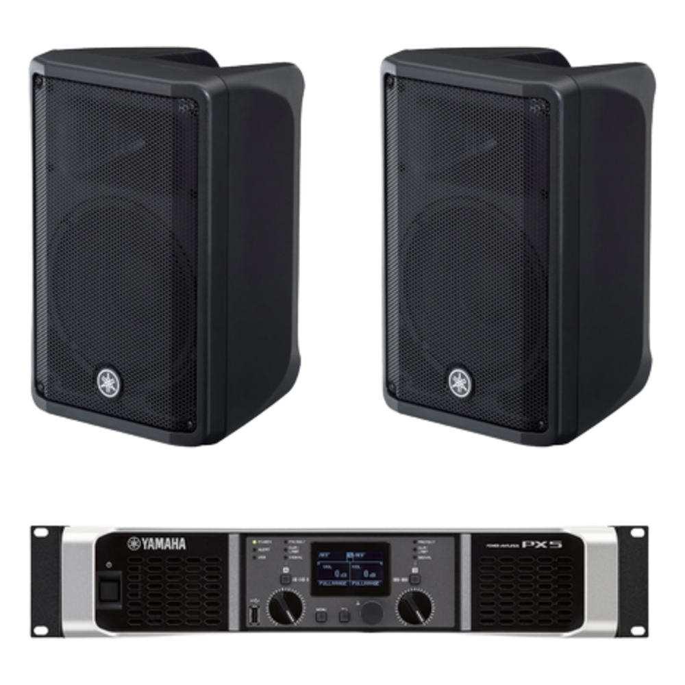 Yamaha cbr10kit/px Kit Refuerzo Sonoro | Incluye 2 Bocinas CBR10 y 1 Amplificador PX5 | Ideal para Audio en primer Plano