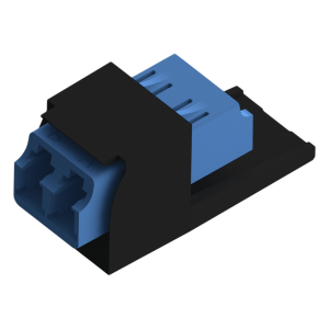 Panduit cmdslczbl Módulo Acoplador LC Duplex, para Fibra Óptica Monomodo OS1/OS2, Tipo Mini-Com, Color Negro