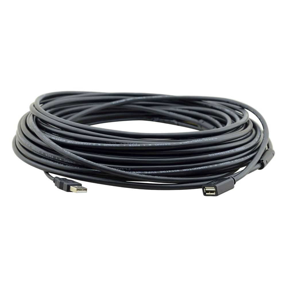 Kramer ca-uam/uaf-25 Cable Extensor Activo USB 7.60 mts | USB 2.0 Alta Velocidad 480 Mbps | Alimentación por Bus | Sin Drivers | Hubs Integrados 1-2 Tiers