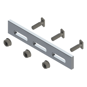 Basel n00001 Soporte Inclinado Solar / Aluminio Serie 6000 / Fijaciones Acero Inoxidable / Compatible N Rail 4.72 / Techo Losa Plana / 135 g