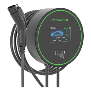 Greenc s01us48a Estación de Carga para Vehículos Eléctricos / 48 A / 11.5 kW / Conector Tipo 1 (SAE J1772) / 220-250 V Monofásico / Pantalla LCD 4.3 in (10.9 cm) / Cable TPU 5 m (16.4 ft) / Plug and Play / APP Móvil / RFID / Carcasa Aluminio y UL94-V0