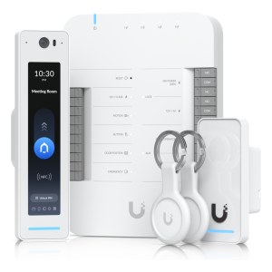 Ubiquiti ua-g3-sk-pro Kit de Control de Acceso G3 para 1 Puerta, Incluye Door Hub, G3 Reader Pro y Lector de Salida, Compatible con Touch Pass, Incluye 2 Keyfobs