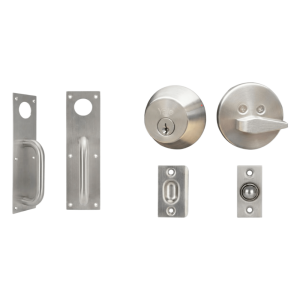 Yale-Assa Abloy mx86940 Kit Jaladera / Cerrojo B500P Llave Mariposa / Resbalón Pestillo de Bola Ajustable / Acero Inoxidable y Cromo
