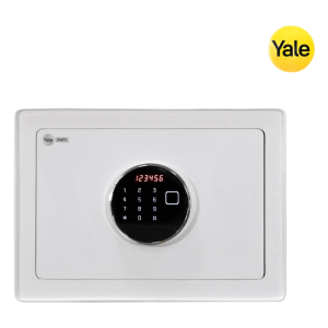 Yale-Assa Abloy mx86942 Caja Fuerte Hércules / Apertura Huella Dactilar, Código y Llave de Emergencia / Puerta de Acero 4 mm / 2 Bulones de Acero 20 mm / Pantalla LCD / Alarma de Contraseña Incorrecta / Luz Interna / Estante Desmontable / Incluye Accesorios