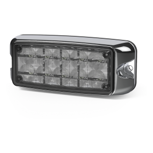 Ecco cd4080aw Luz De Advertencia De 5x2 10 Led, Ámbar/Claro, Bisel Cromado, Lente Transparente