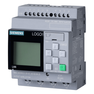Siemens 6ed1052-1fb08-0ba2 Módulo Lógico LOGO! 230RCE / Display Integrado / Alimentación 115-230V AC/DC / 8 Entradas Digitales / 4 Salidas Relay / Memoria 400 Bloques / Ethernet Integrado / Servidor Web / Data Log / Compatibilidad Cloud / MQTT