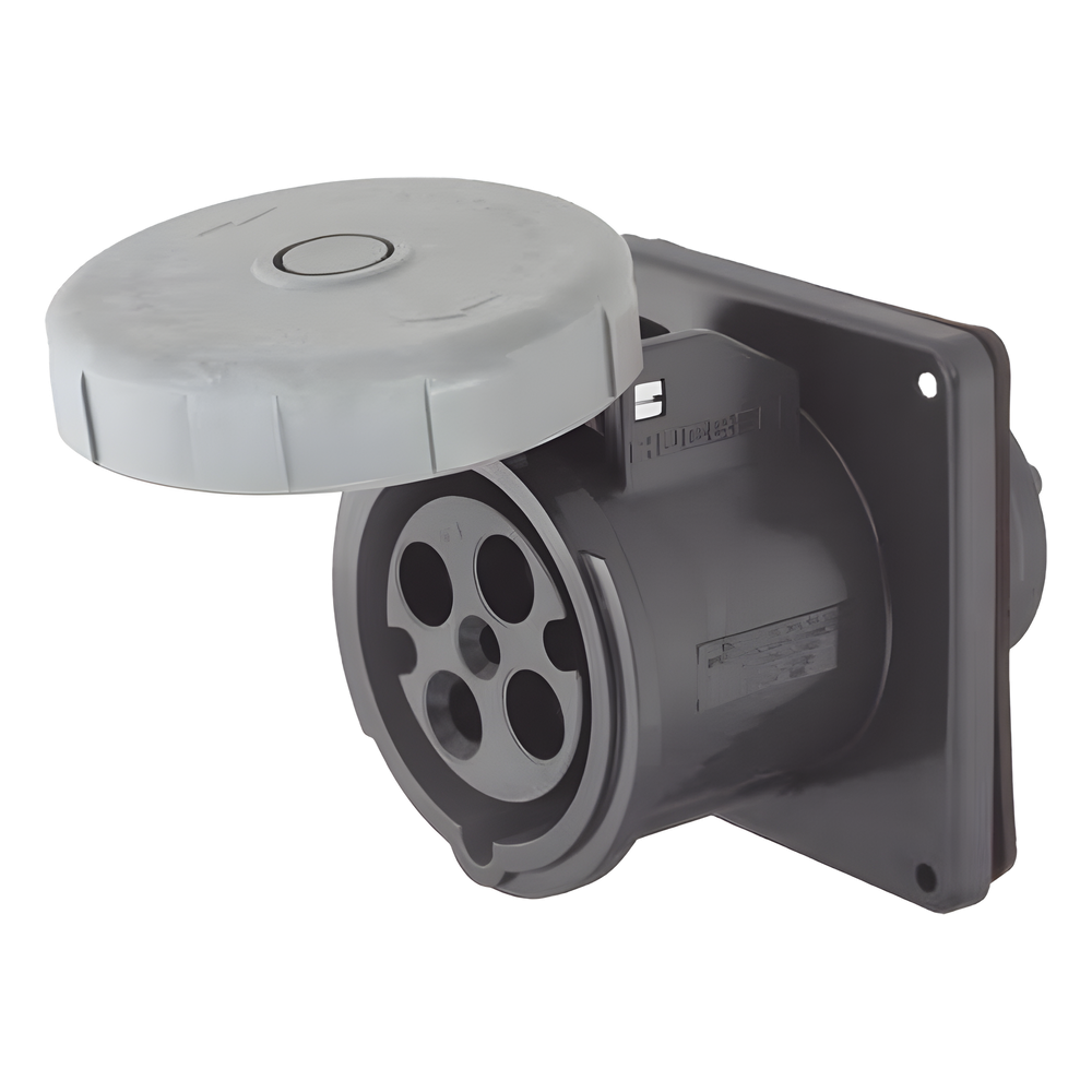 Hubbell hub-hbl-460-r5w Receptáculo Pin and Sleeve Trifásico / 60 A 600 VCA 3 Fases / 3 Polos 4 Hilos / Hermético / Grado Industrial.