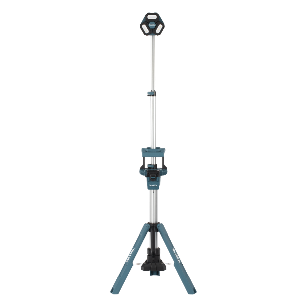 Makita dml-814 Lampara con Torre para Iluminación Inalambrica con tres Cabezales Multidireccionales , se extiende hasta 2.2 metros, Utiliza batería LXT® Litioâ??Ion de 18V.