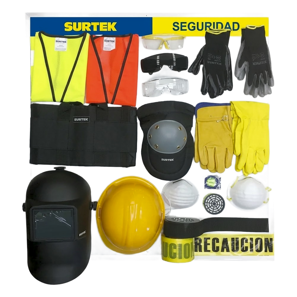 Surtek tsegu1 Tabla Exhibidora de Equipo de Seguridad.