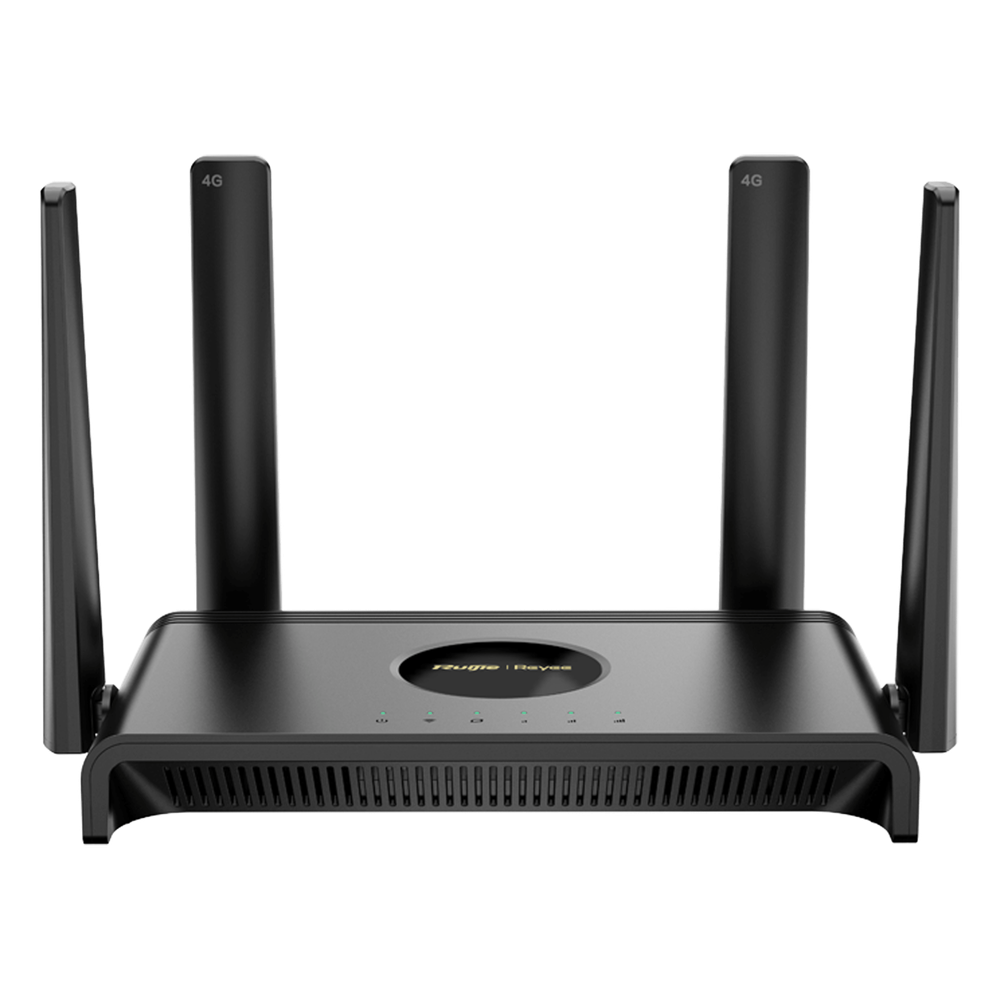 Ruijie rg-ew300t-la Router 4G LTE CAT.4 / Wi-Fi 4 N300 300 Mbps / Slot Micro SIM Plug & Play / 4 Puertos 10/100 / 4 Antenas Externas / Administración Cloud Ruijie Reyee