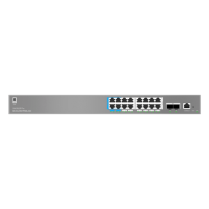 Grandstream gwn7802p-pro Switch de Red Empresarial L2++ / Serie GWN7800 Pro / 16 Puertos Gigabit PoE 250W / 2 Puertos SFP+ / Gestión Cloud GDMS / VLAN 4K / QoS Avanzado / Seguridad Integral