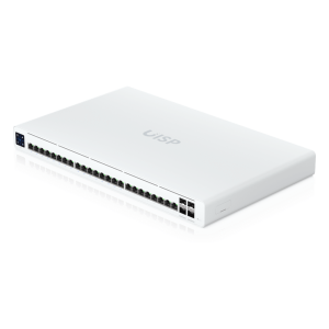 Ubiquiti uisp-s-pro UISP Switch Pro ? Switch PoE de 220 W (27 V) con 24 Puertos GbE, 16 Puertos PoE Pasivo 27 V y 4 Puertos SFP+ 10G