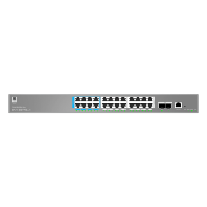 Grandstream gwn7803ph-pro Switch de Red Empresarial L2++ / Serie GWN7800 Pro / 24 Puertos Gigabit PoE 400W / 2 SFP+ / Gestión Cloud GDMS / VLAN 4K / QoS Avanzado / Seguridad Integral