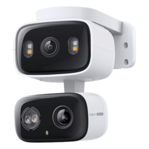 Tp-Link tapo-c246d Cámara de Seguridad Dual PTZ / 2 Lentes 2K+2K (3MP cada uno) / 3x Claridad Telefoto / IP65 Exterior / IA Inteligente / Seguimiento Sincronizado / Vista Dual Simultánea / Color Night Vision / Audio Bidireccional / 125.5° Gran Angular + 67