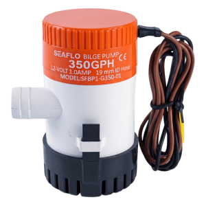 Seaflo sfbp1-g35-01 Bomba de Achique Sumergible SEAFLO SFBP1-G35-01 / 350 GPH (1,325 LPH) / 12V CD / No Automática / Protección Anti-Aire / Sellos Herméticos / Cableado Marino / Base de Filtro Removible
