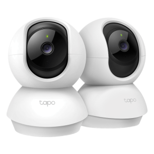 Tp-Link tapo-c210-p2 KIT Cámaras de Seguridad Wi-Fi Pan/Tilt, 2K Definition, Visión Nocturna 30 pies, 360° Horizontal, 114° Vertical, Detección de Movimiento, Audio Bidireccional, Alarma Sonora/Lumínica, MicroSD 256GB, Modo Privacidad
