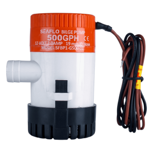Seaflo sfbp1-g50-01 Bomba de Achique Sumergible SEAFLO SFBP1-G50-01 / 500 GPH (1,893 LPH) / 12V CD / No Automática / Protección Anti-Aire / Sellos Herméticos / Cableado Marino / Base de Filtro Removible