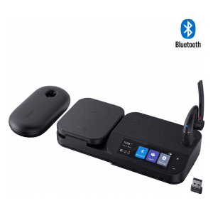 Yealink bh71-workstation-pro-usb-c/a Auriculares mono Yealink BH71 Workstation Pro con pantalla táctil de 3 y estuche de carga portátil/Bluetooth 5.3/Cancelación de ruido con 4 micrófonos/Hub USB/Carga inalámbrica para dispositivos móviles