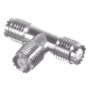 Rf Industries,Ltd rfu-632 Adaptador en T, de Conector Mini-UHF Hembra a Doble Mini-UHF Hembra, Níquel/ Plata/ Teflón.