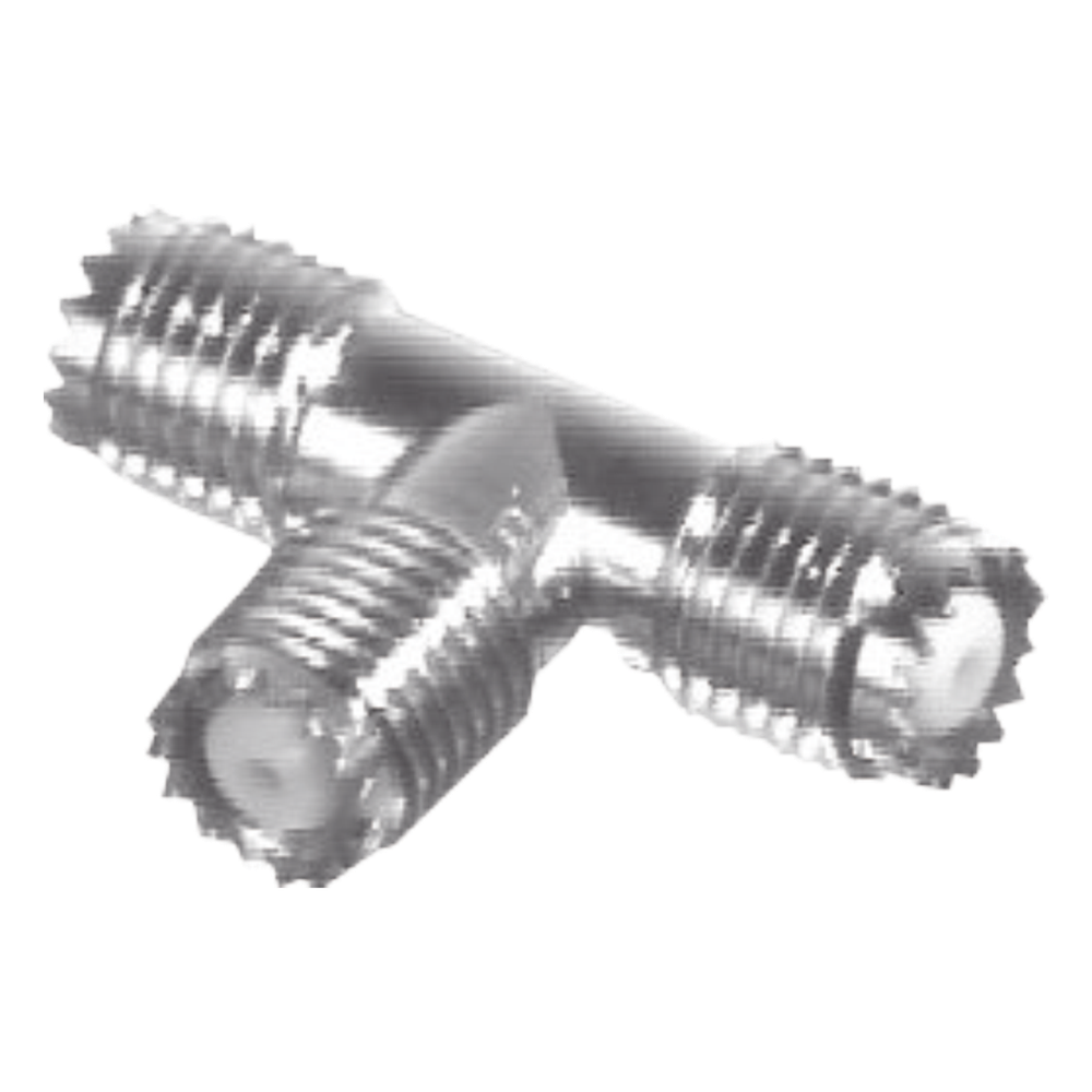 Rf Industries,Ltd rfu-632 Adaptador en T, de Conector Mini-UHF Hembra a Doble Mini-UHF Hembra, Níquel/ Plata/ Teflón.