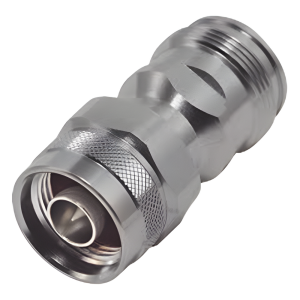 Rf Industries,Ltd rfd-43f-nm Adaptador en Línea de Conector 4.3-10 Hembra a N Macho, Bronce Blanco/ Plata/ Teflón.