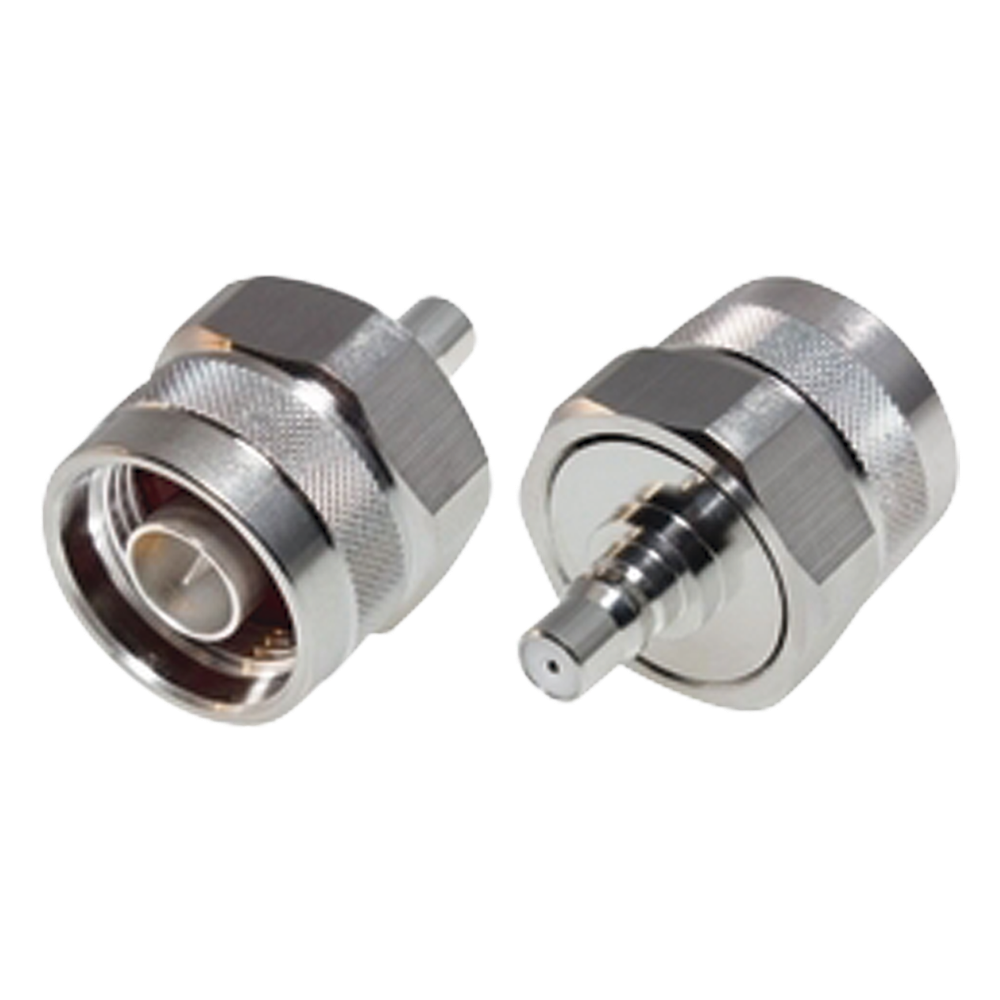 Rf Industries,Ltd rqa-5478 Adaptador de Bajo PIM, Interserie de Conector N Macho a QMA (Quick Mate) Hembra, Bronce Blanco/ Oro/ Teflón.